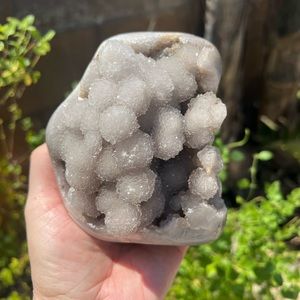 Quartz Crystal bubble druzy Freeform. Sparkly